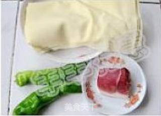 【家常尖椒豆腐皮】的做法步骤：1