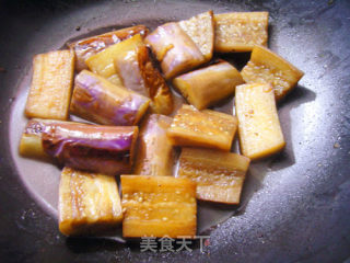香煎豆瓣茄子的做法步骤：10