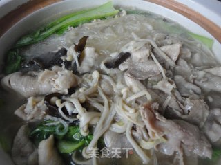 冬季暖身菜——羊肉粉丝煲的做法步骤：4