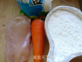 胡萝卜鸡肉饼的做法步骤：1