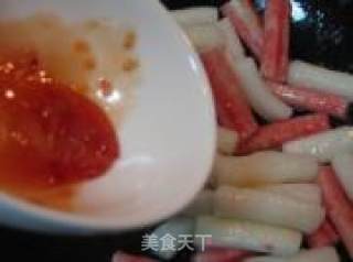 金灿灿的辣炒年糕的做法步骤：13