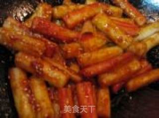 金灿灿的辣炒年糕的做法步骤：19