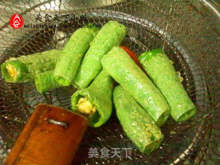 【经典家常菜】豆豉虎皮尖椒的做法步骤：3