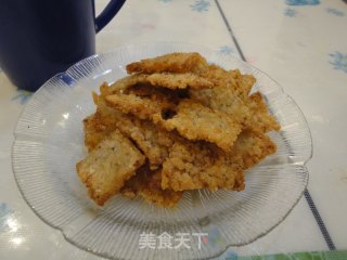 用剩米饭做的小零食——孜然锅巴的做法步骤：7