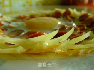 美味营养早餐 土豆比萨的做法步骤：4