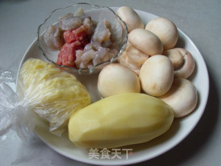 【花开富贵】鲜虾蘑菇塔的做法步骤：1