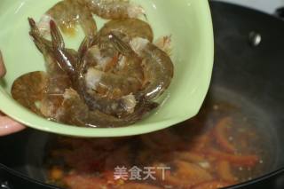 蕃茄鲜虾汤的做法步骤：6