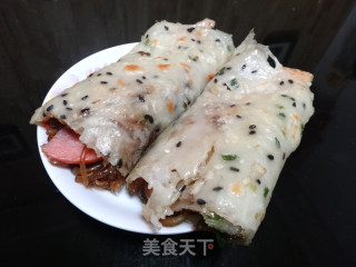 剩下的美食很美味—【卷饼】的做法步骤：9