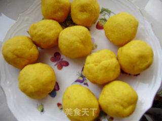 休闲小吃----南瓜粘玉米面饼的做法步骤：7