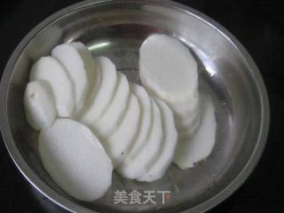 蒜味山药炒青菜的做法步骤：2