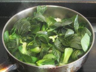 蒜味山药炒青菜的做法步骤：5