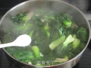 蒜味山药炒青菜的做法步骤：6