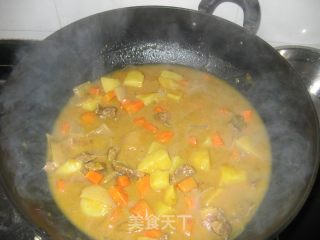 美味的咖喱牛肉饭的做法步骤：6