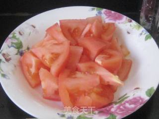 番茄花菜的做法步骤：2