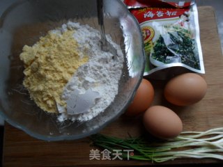海苔鸡蛋饼的做法步骤：1