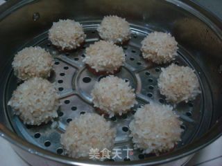 好吃滋味蒸出来——山药口蘑珍珠丸子的做法步骤：4