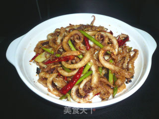 麻辣鱿鱼须的做法步骤：8