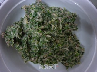 水晶荠菜圆子的做法步骤：1