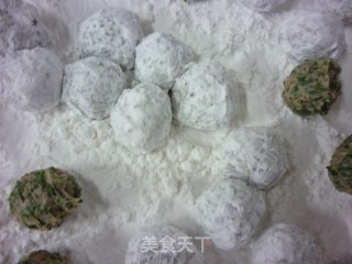 水晶荠菜圆子的做法步骤：3
