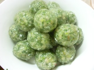 水晶荠菜圆子的做法步骤：7