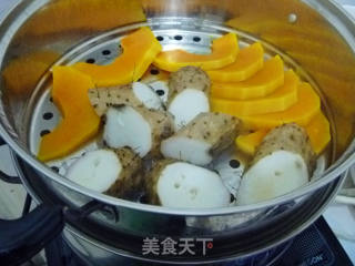 简单的浪漫---心心相印南瓜山药的做法步骤：2