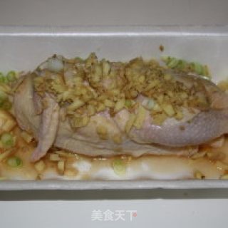 姜汁菜胆鸡的做法步骤：1