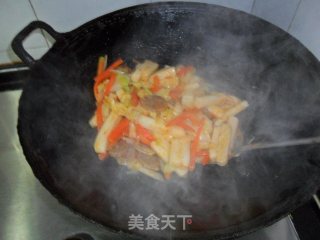 腊肠炒年糕的做法步骤：10