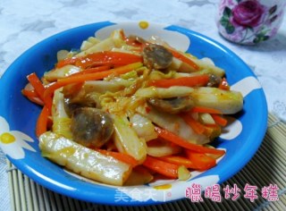 腊肠炒年糕的做法步骤：11