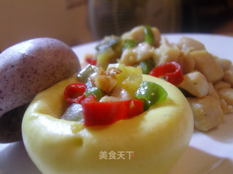 杂粮鲜香鸡丁包的做法