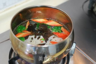 【年菜分享一】·荷塘素影 ——【鲍鱼汁浸时蔬】的做法步骤：5
