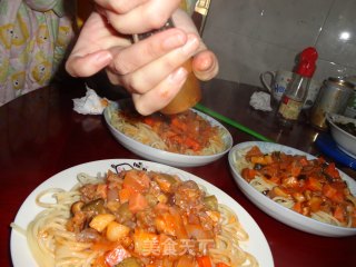 杂蔬牛肉意面的做法步骤：7