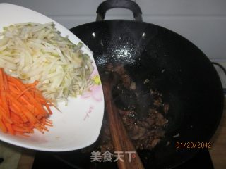 肉丝芥菜的做法步骤：7
