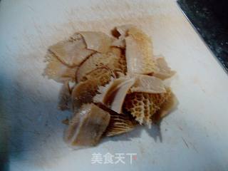 豉椒洋葱炒牛肚的做法步骤：3