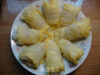 白菜银丝卷的做法步骤：12