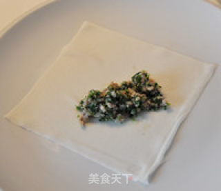 荠菜春卷的做法步骤：3
