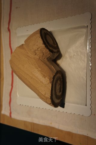 【我的烘培时间】超超超好吃的---圣诞树根蛋糕的做法步骤：53