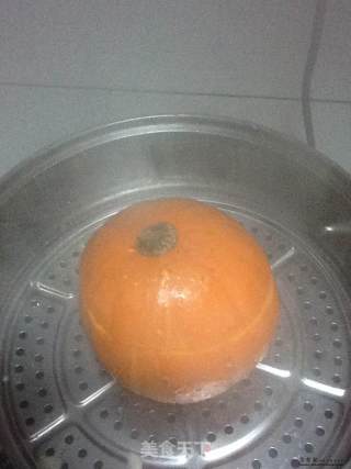 红豆南瓜盅的做法步骤：5