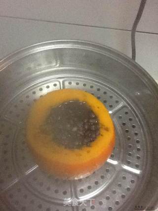 红豆南瓜盅的做法步骤：6