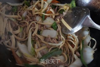 娃娃菜百叶肉丝的做法步骤：7