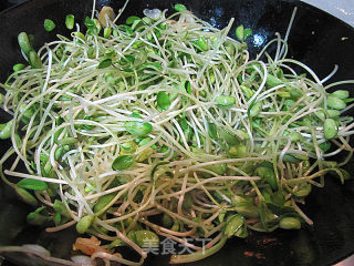 黑豆芽炒牛肉的做法步骤：6