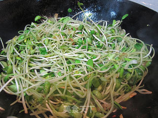 黑豆芽炒牛肉的做法步骤：7