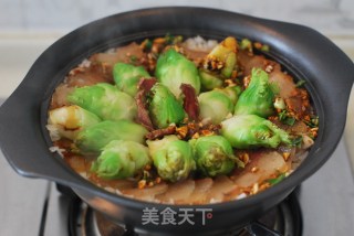 【儿菜咸肉煲仔饭】的做法步骤：16