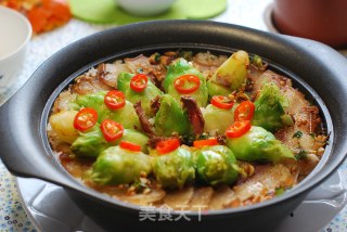 【儿菜咸肉煲仔饭】的做法步骤：17