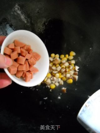 鲜蘑玉米饭的做法步骤：5
