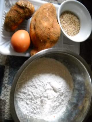 红薯芋泥馅饼的做法步骤：1