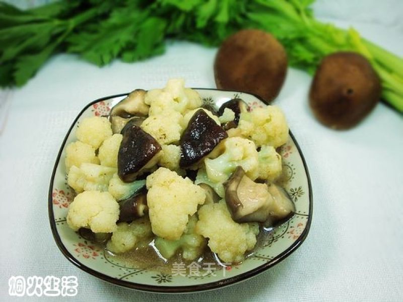 香菇烧花菜的做法