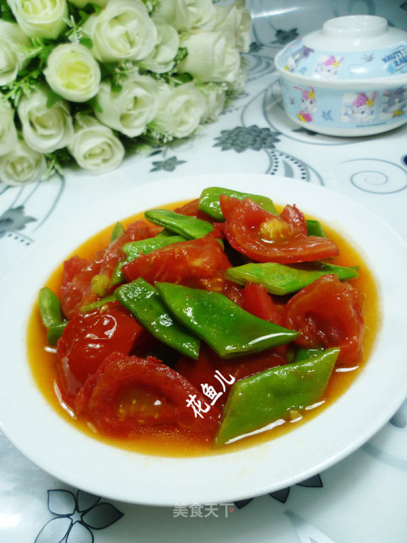 番茄油豆角的做法