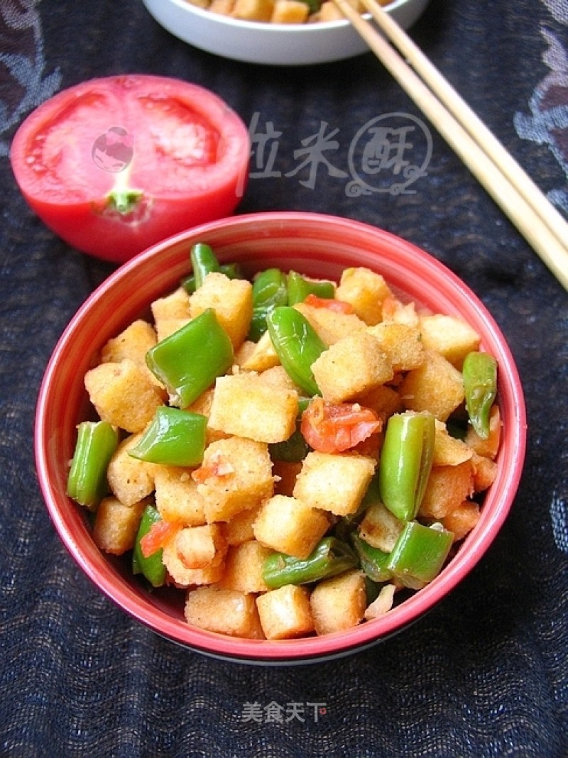 一个人的快手午餐——豆角炒馍的做法
