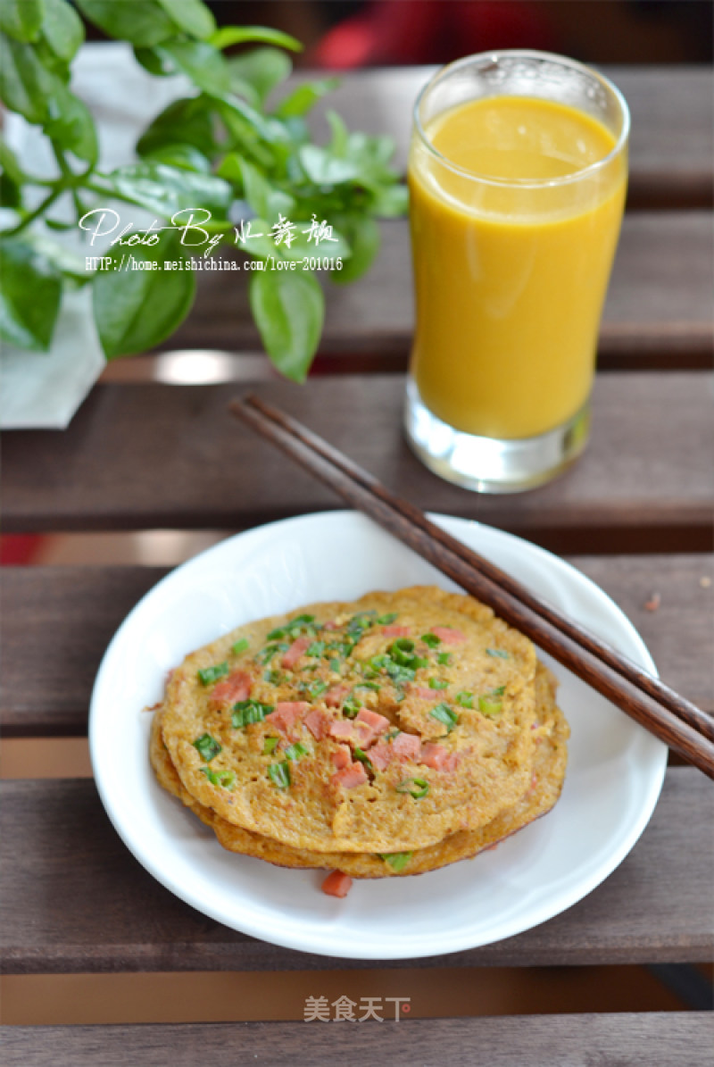 【南瓜火腿蛋饼】的做法