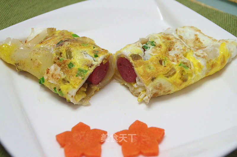 香肠蛋饼的做法